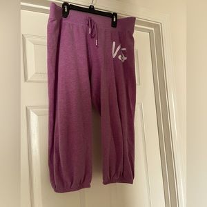 Size Large , Cropped Victoria Secret Sweatpants